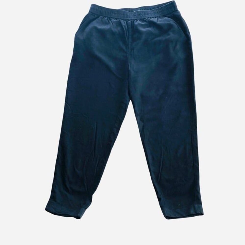 Madewell Pullup Relaxed Cropped Cuffed Black Pants Women Small